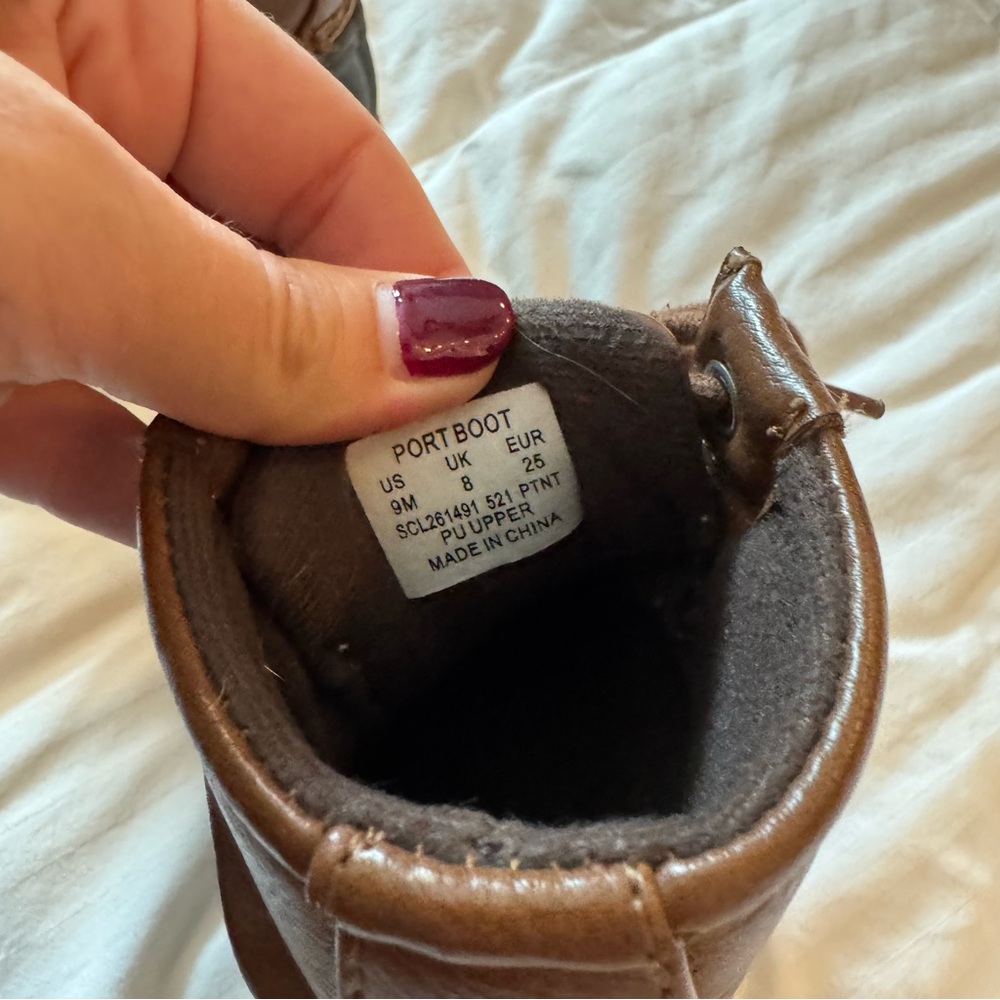 Boys Sperry Duck boots -  Brown and Black size 9T - Picture 4 of 6